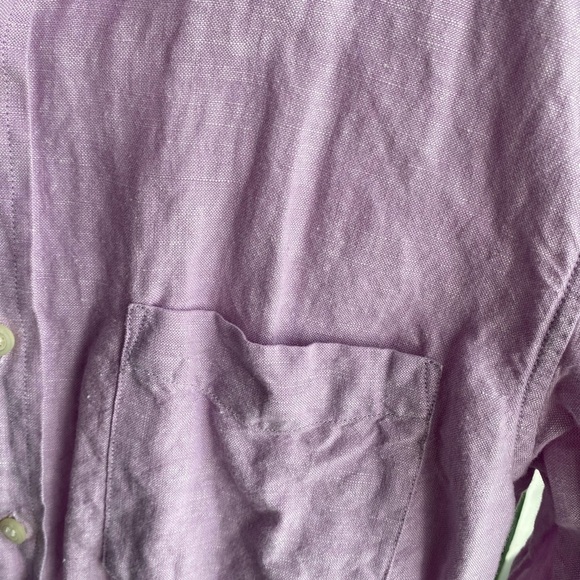 Banana Republic Lilac Purple Linen Blend Button Down Shirt - Picture 7 of 8